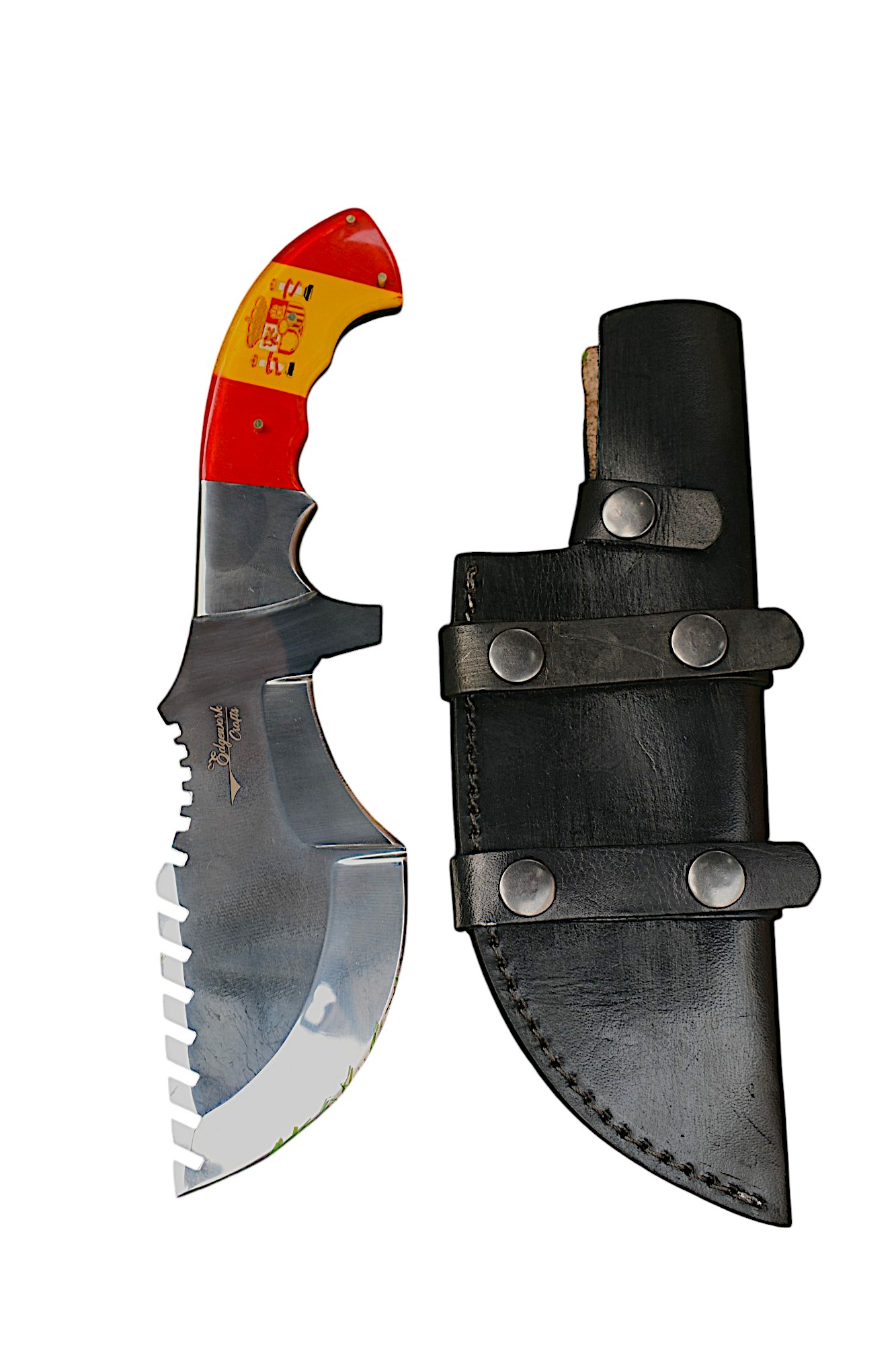 Full Tang Tactical Hunting Knife with Razor-Sharp Blade & Leather Sheath - Image 6