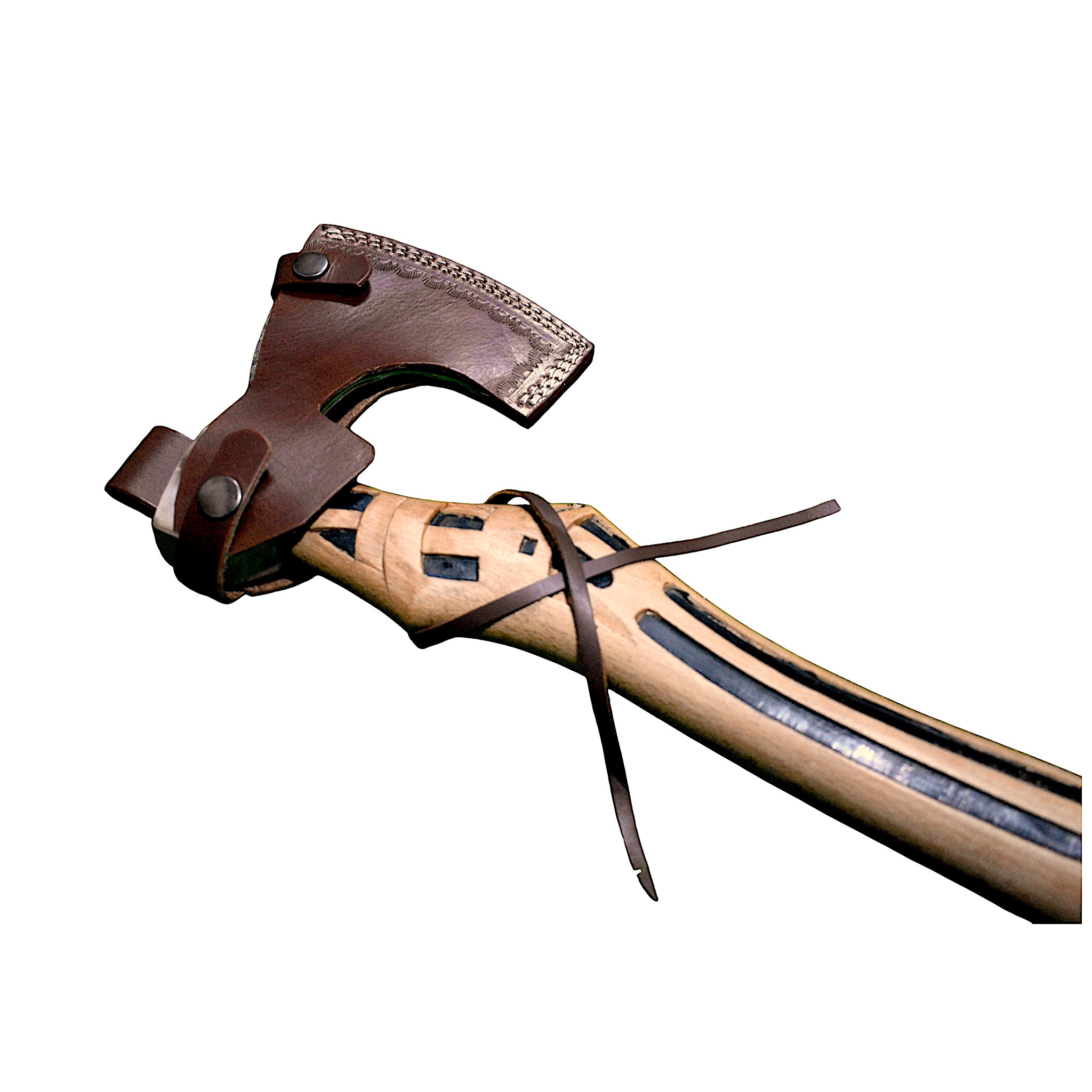 Handcrafted Viking Axe with Eagle Carved Wooden Handle & Stainless Steel Blade - Image 5