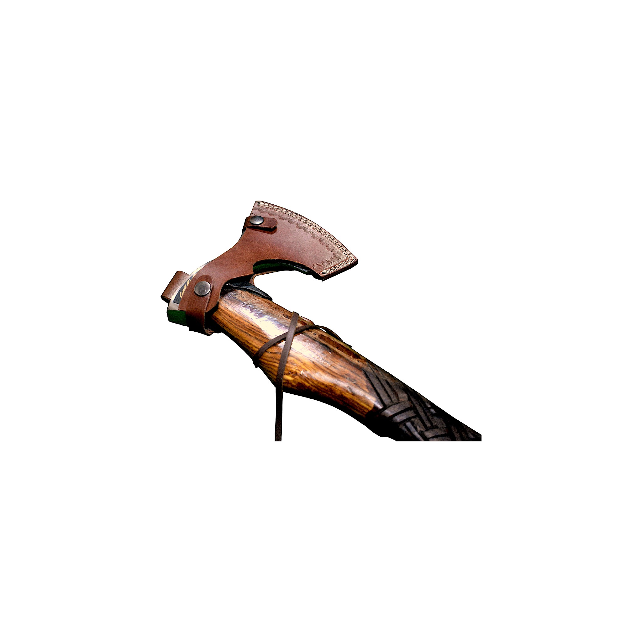 Handcrafted Viking Battle Axe with Engraved Blade and Carved Dragon Handle - Image 7